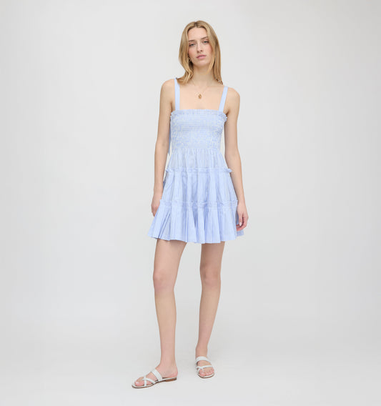 The Ribbon Charlotte Nap Dress - Blue/White Stripe