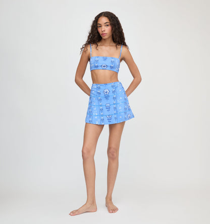 The Riley Pool Skirt - Blue Arcadia Border