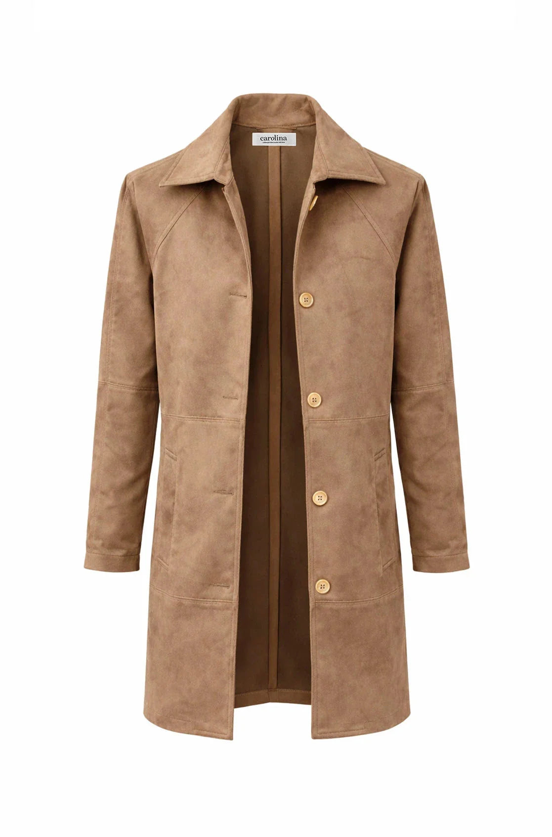 Vanessa Faux Suede Coat Taupe