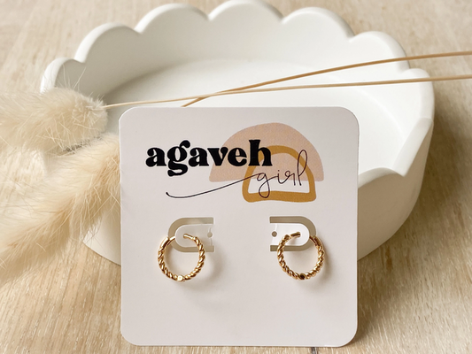 Agaveh Girl -Twisty Hoop Earrings