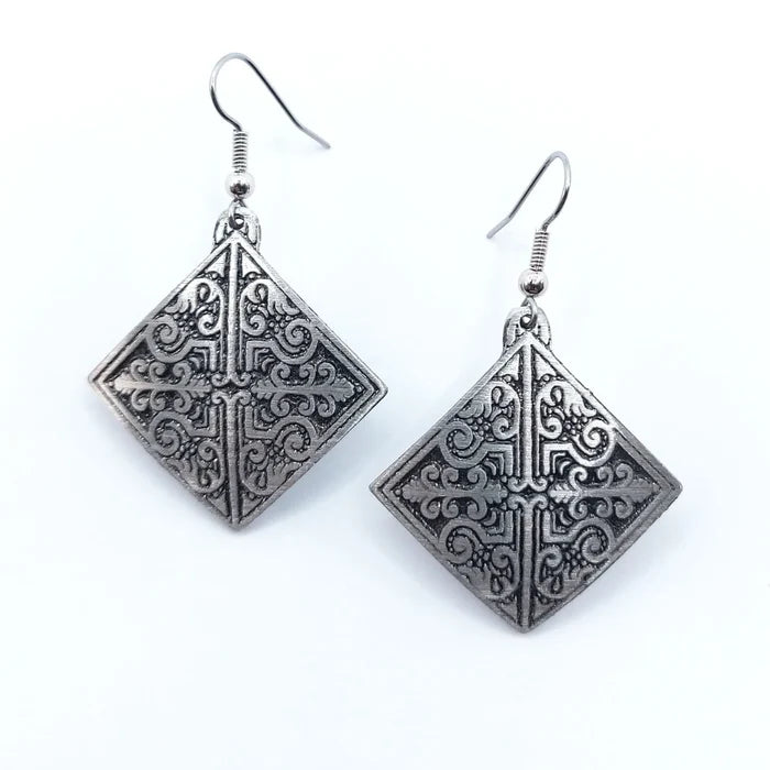 Atlantic Pewter - Large Earrings