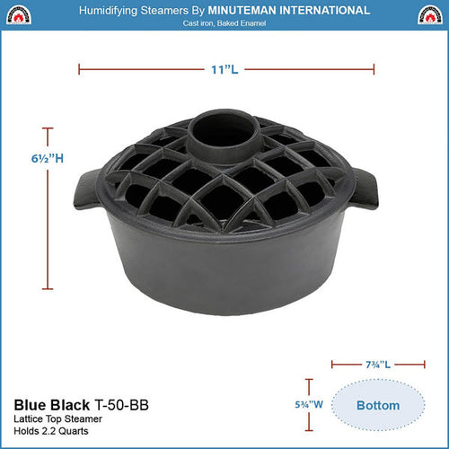 Blue-Black Lattice Top Steamer