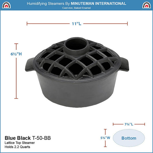 Blue-Black Lattice Top Steamer