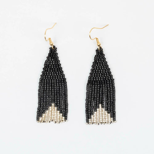 Delica Triangle with Silver Earrings