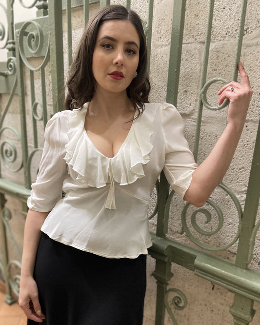 1930s Maddy Blouse - Ivory