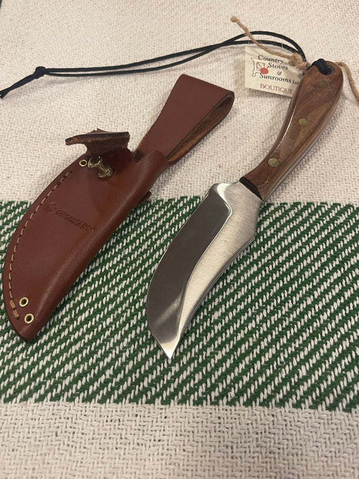 GROHMANN HUNTING -Short Blade Skinner w/ button tab sheath-X103S -$159.00