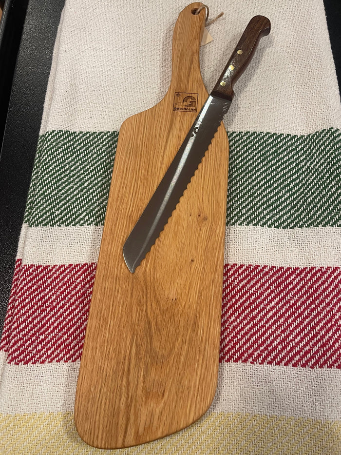 GROHMANN KITCHEN - #2082 Oak French Bread Board w/ bread knife -$168.00