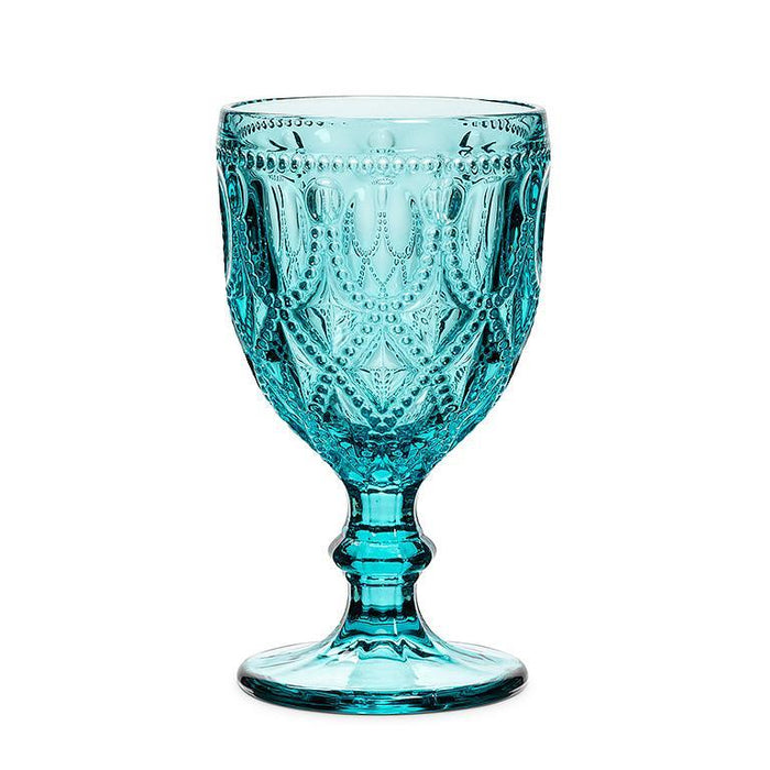Jewel and Bead Pattern Wine Glass