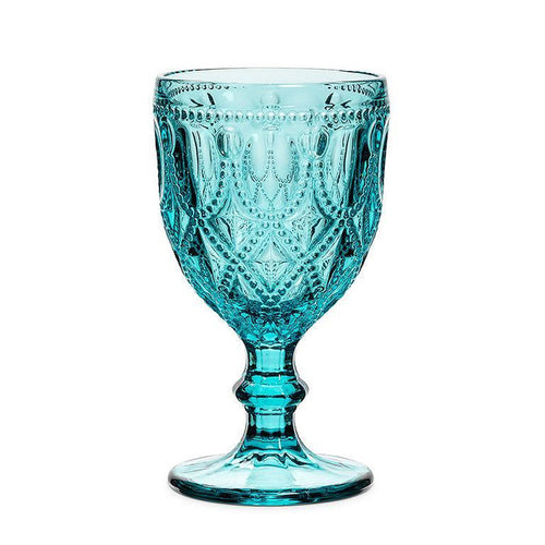 Jewel and Bead Pattern Wine Glass