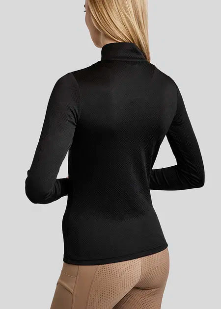 MoCilia Jacquard Zip Neck LS