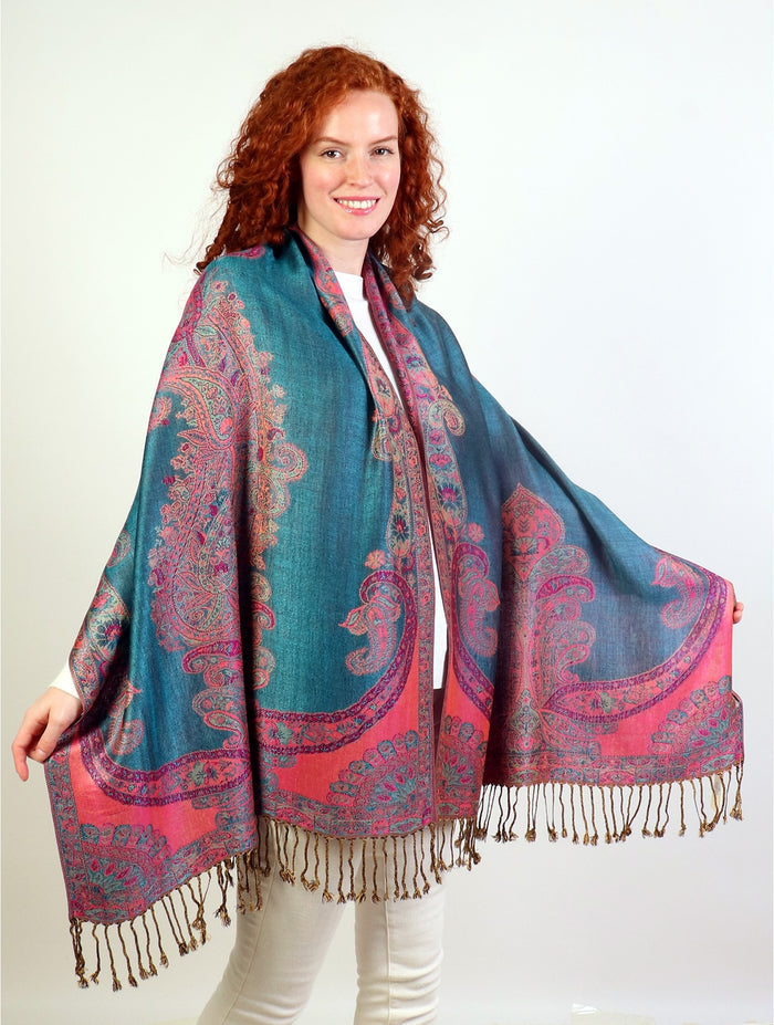 Multi Tone Paisley Pashmina Scarf