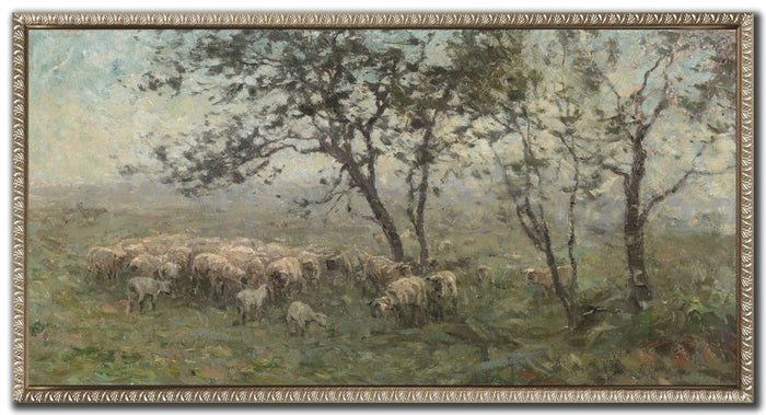 Paintings - A Flock Of Sheep