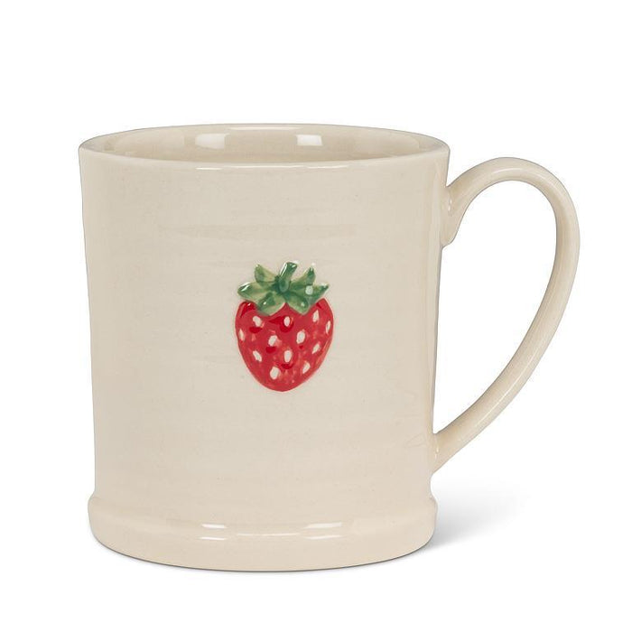 Strawberry on Rimmed Mug