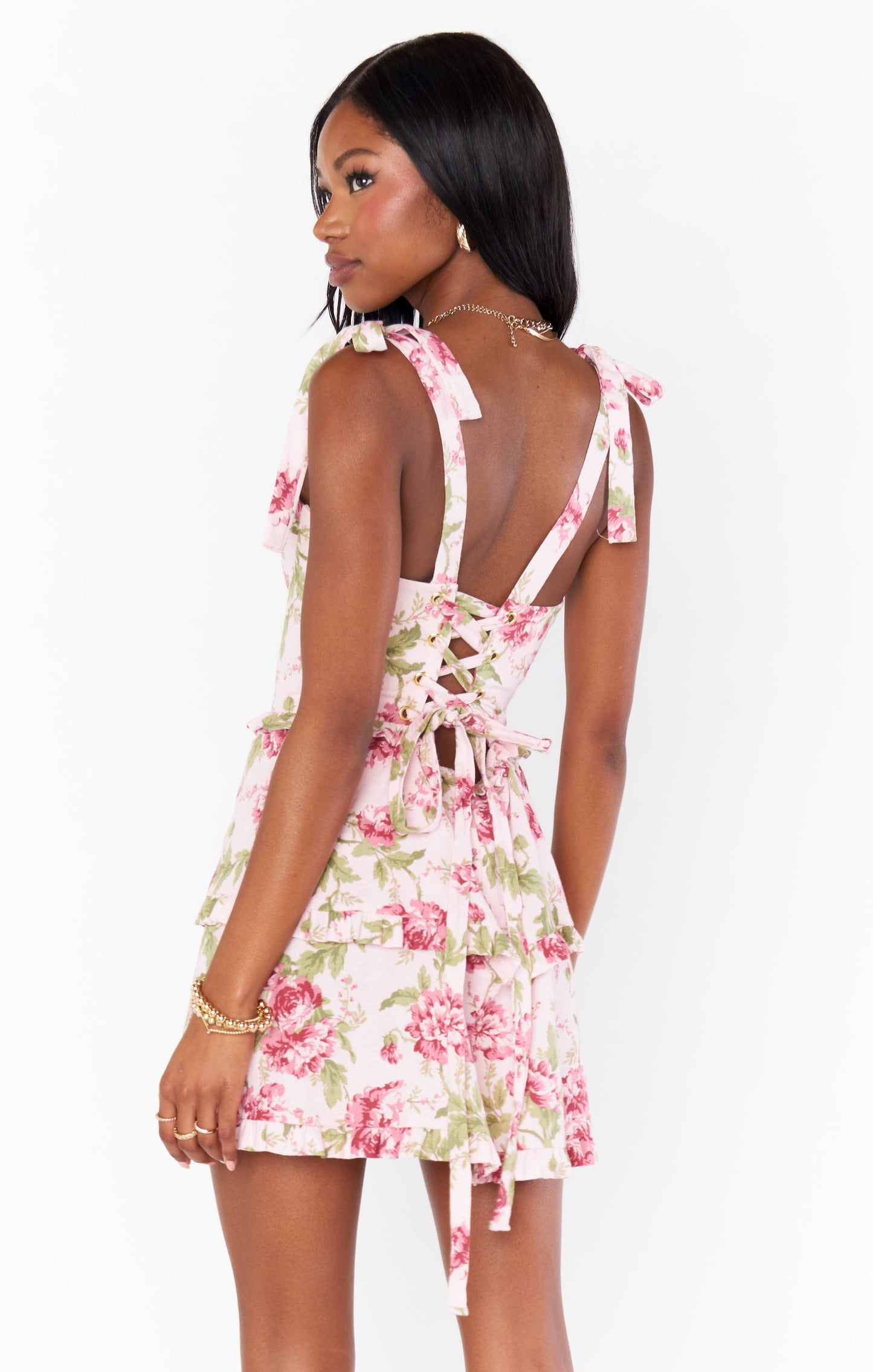 Lady Corset Mini Dress ~ Garden Romantic